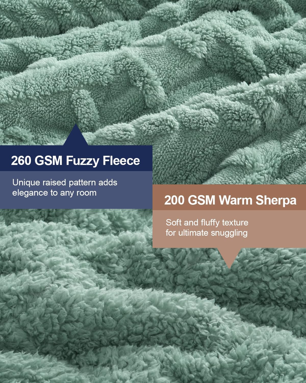 Super Fuzzy Soft Sherpa Fleece Weighted Blanket, 15 lbs Dual Sided Fluffy Heavy Weighted Blankets for Adults - No Bunching with Double Layers of Soft Inner Lining (60"x 80", 15 Pounds)