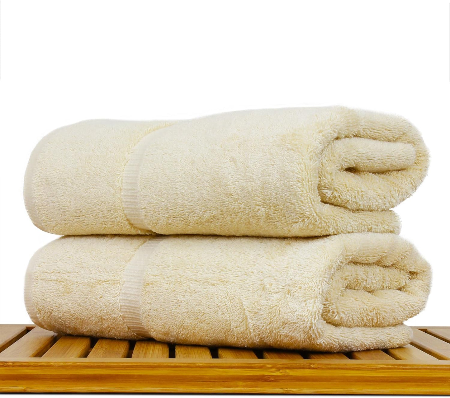 Luxury Hotel & Spa Ultra Soft Bath Towels 100% Turkish Cotton - Driftwood - Set of 2