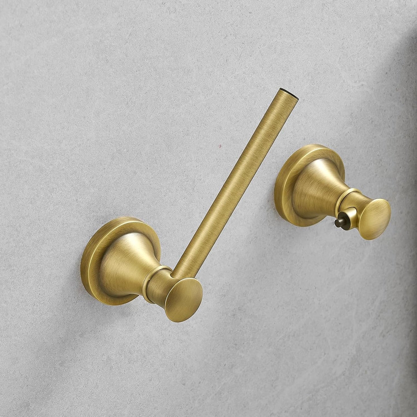 Hoimpro Wall Mounted Rustproof Toilet Tissue Paper Holder Bathroom Accessories Toilet roll Paper Hanger, Antique Brass