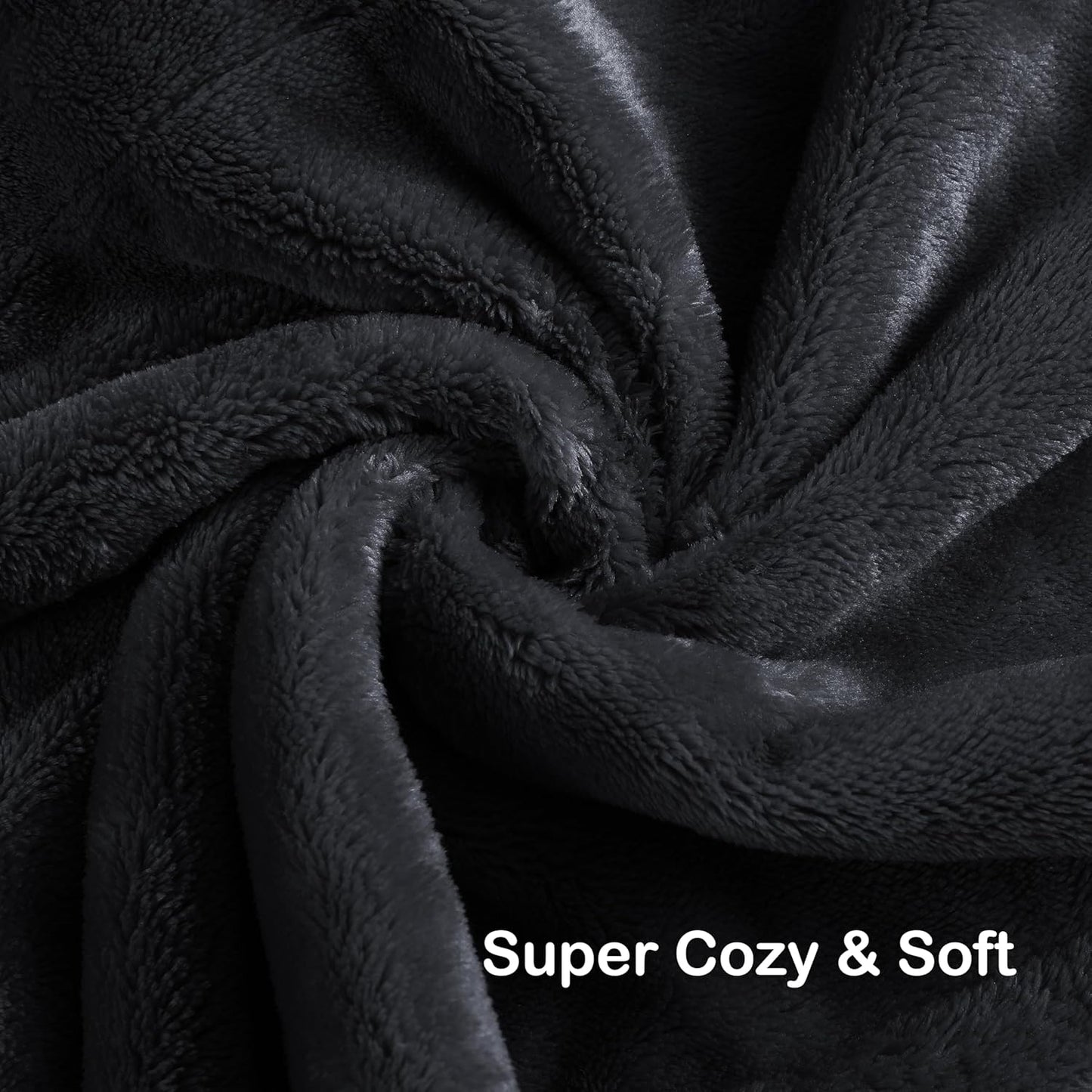 Electric Heated Blanket Full Size 72"x84", Soft Large Big Oversized Warm, 4 Heating Levels & 10 Hours Auto Off, Cozy for Bed, Sofa & Office, Machine Washable, Black