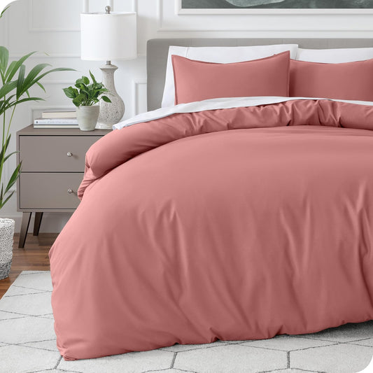 Bare Home Bedding Duvet Cover King Size - Premium 1800 Super Soft Collection - Lightweight, Cooling - Soft Breathable Bedding Duvet Cover (King, Dusty Rose)
