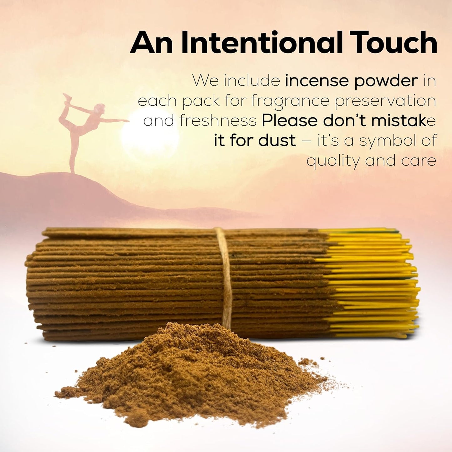 Raajsee Cinnamon Incense Sticks 100gm, Charcoal Free - !00% Natural - Organic Non-Toxic Insence Sticks, Inscents Made with Upcycled Flowers, Meditation Gifts – Spiritual Cleansing