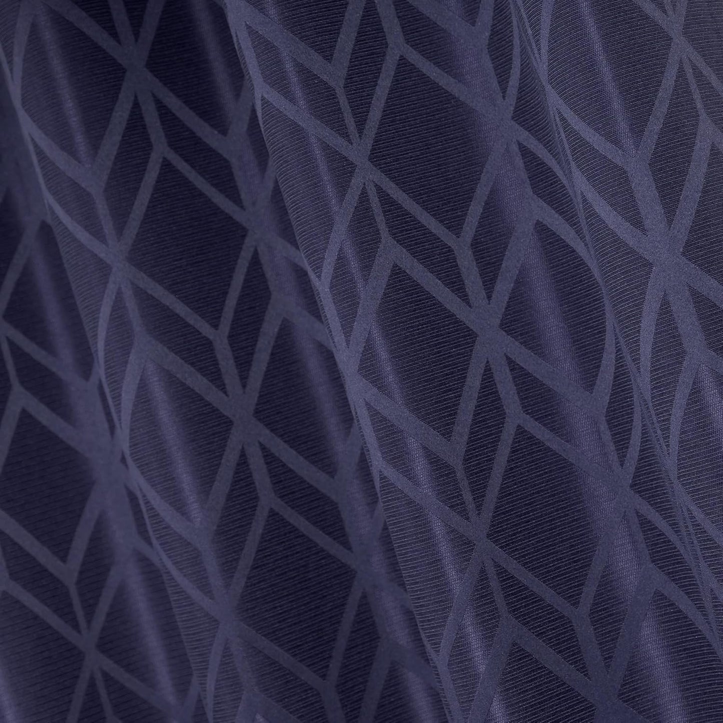 Amazon Basics Jacquard 2-Piece 100% Blackout Curtains, Living Room and Bedroom Drapes, Thermal Insulated Window Treatment, 52"x95", Dark Blue