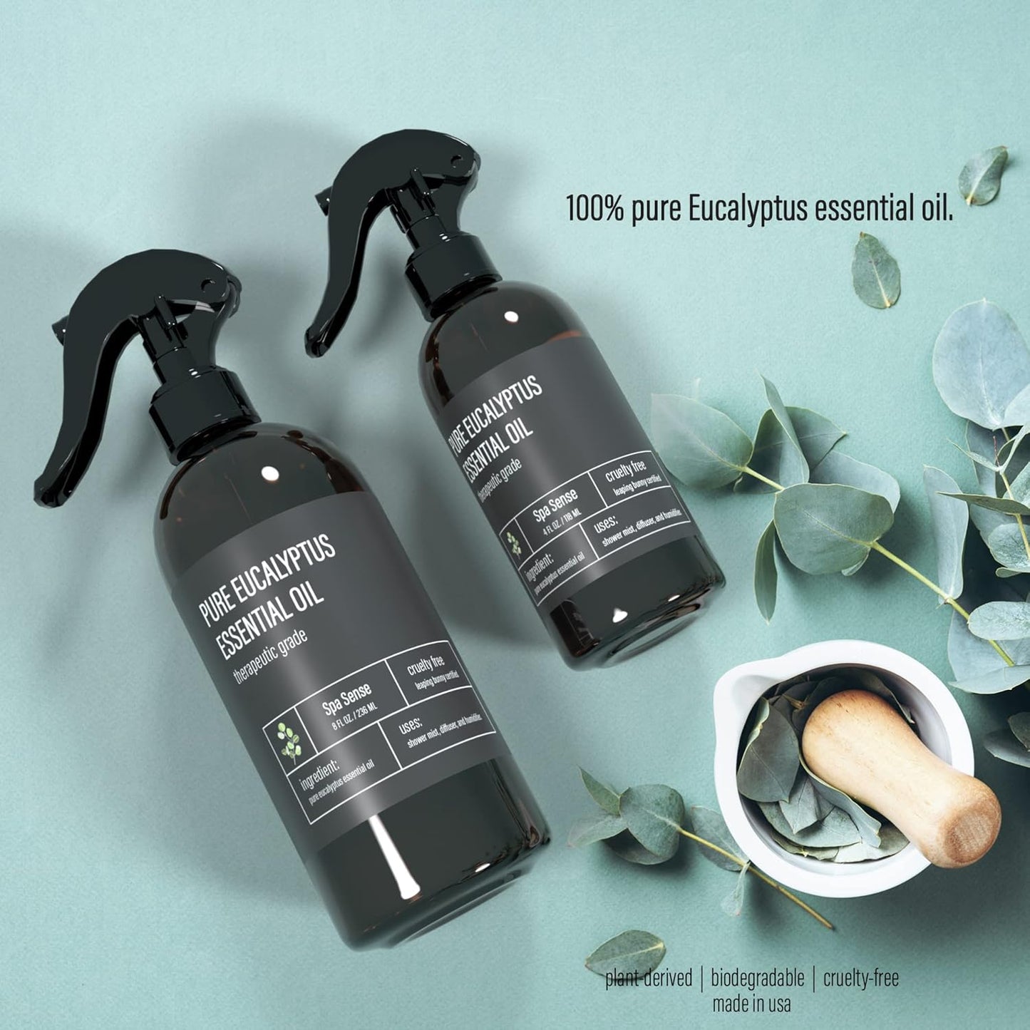 Pure Eucalyptus Oil Shower Mist and Steam Room Spray - Room Spray and Eucalyptus Spray for Shower - Premium Aromatherapy Essential Oil Spray - 4 Ounce