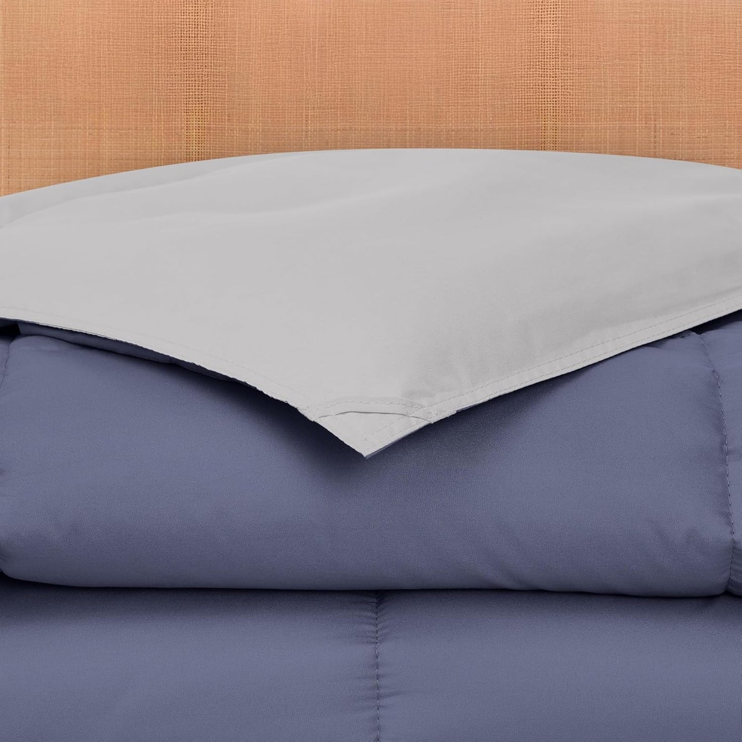 Modern Threads Down Alternative Reversible Comforter Deep Blue/Silver Queen