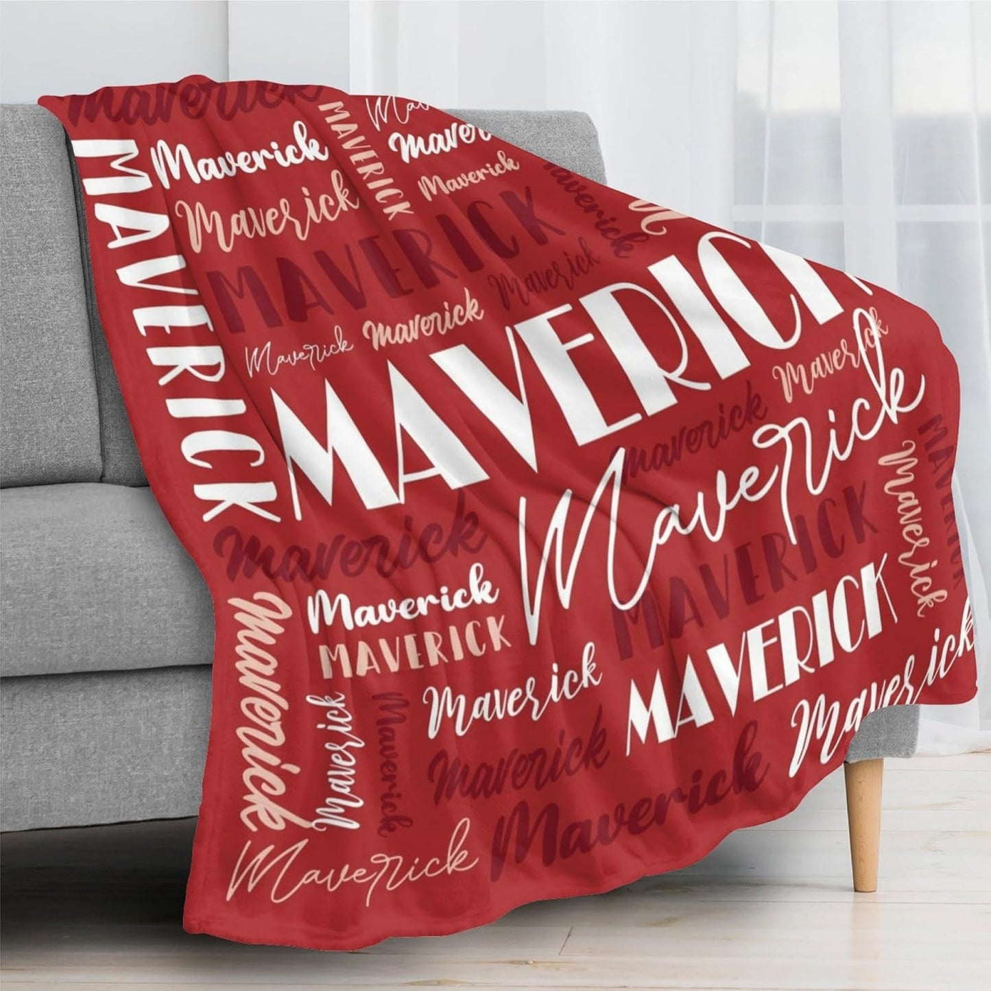 Name Blanket Personalized Blanket for Adult Kids Flannel Customize Throw Blanket Custom (Color 16, 30 x 40 Inches)