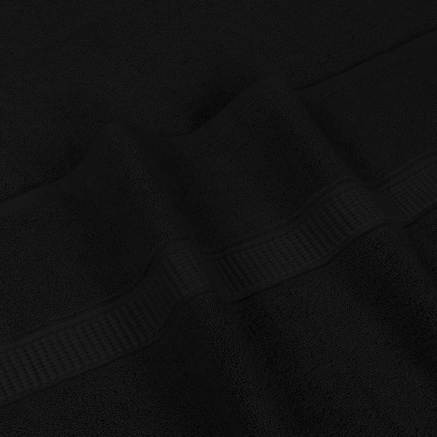 Utopia Towels - Luxurious Jumbo Bath Sheet 2 Piece - 600 GSM (35X70 Inches) 100% Ring Spun Cotton - Highly Absorbent and Quick Dry Extra Large Bath Towel - Super Soft Hotel Quality Towel (Black)