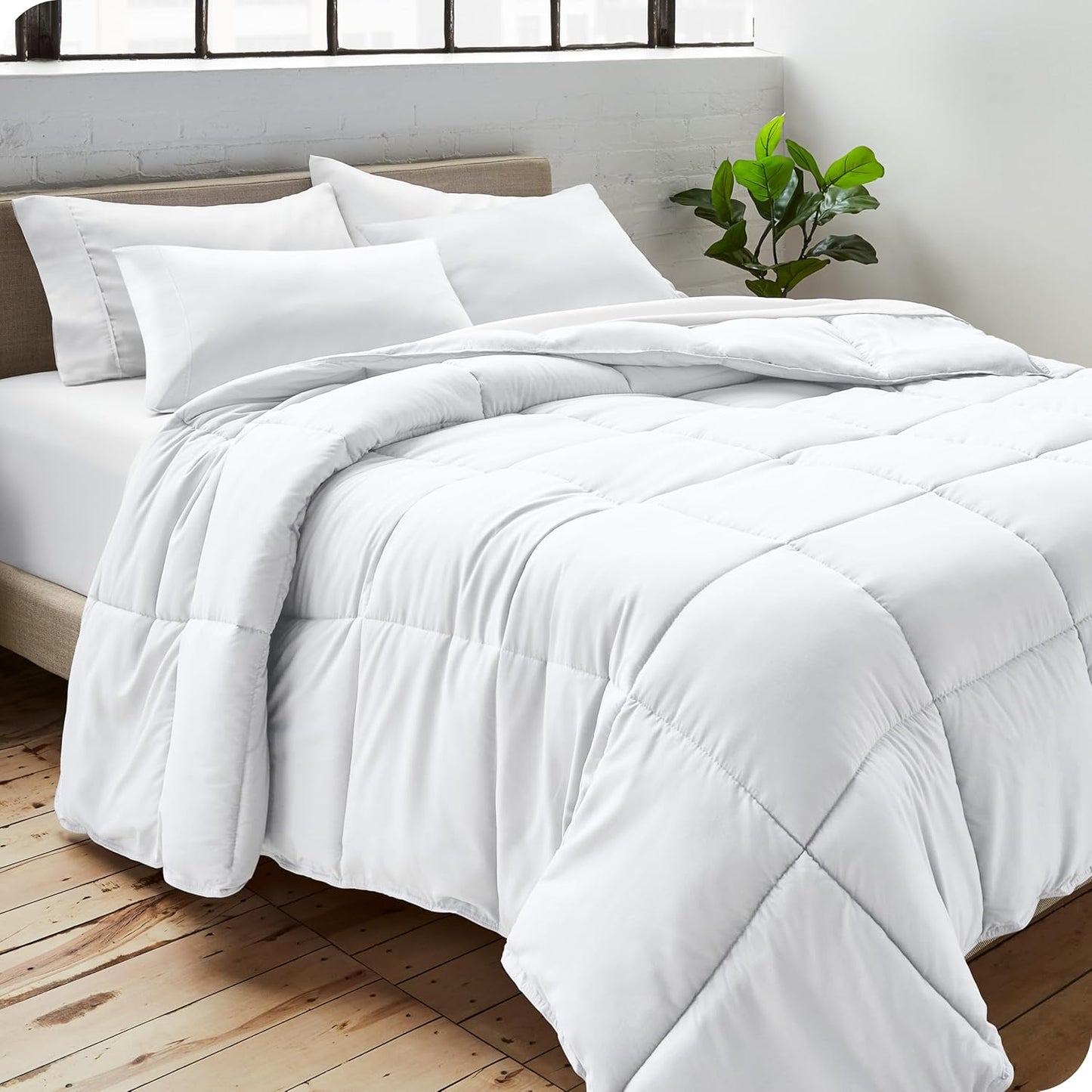 Bare Home Duvet Insert Kids Comforter - Extra Long - Goose Down Alternative - Ultra-Soft - Premium 1800 Series - All Season Warmth - Bedding Comforter (Twin/Twin XL, White)