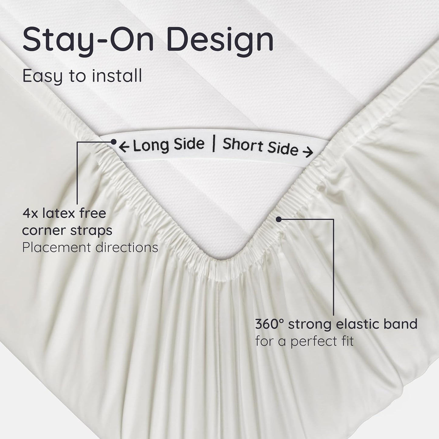 Bambaw 100% Viscose Derived from Bamboo Fitted Sheet Queen Size, 16’’ Deep Pocket Fitted Queen Sheet Only, Breathable & Cooling Fitted Sheet Queen Size (Ivory)