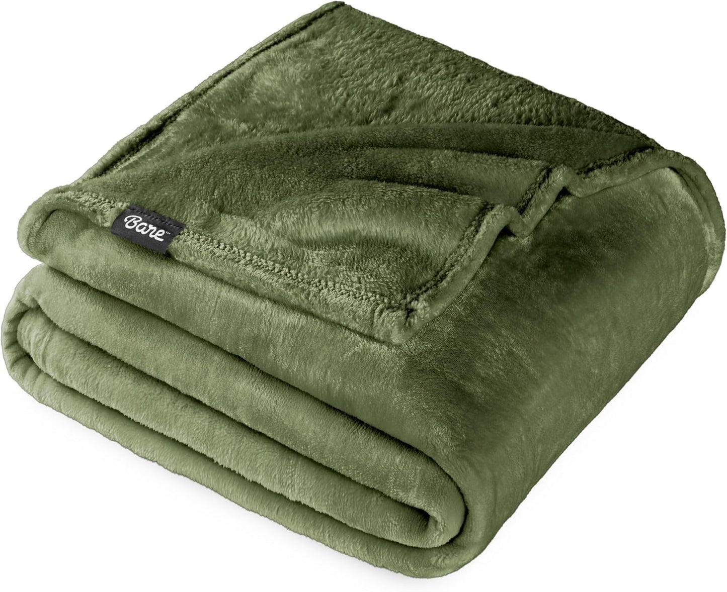 Bare Home Fleece Blanket - Full/Queen - Ultra-Soft Lightweight for Bed, Sofa, and Couch - Luxury Microplush - Cozy Warm Blanket (Full/Queen, Cypress)
