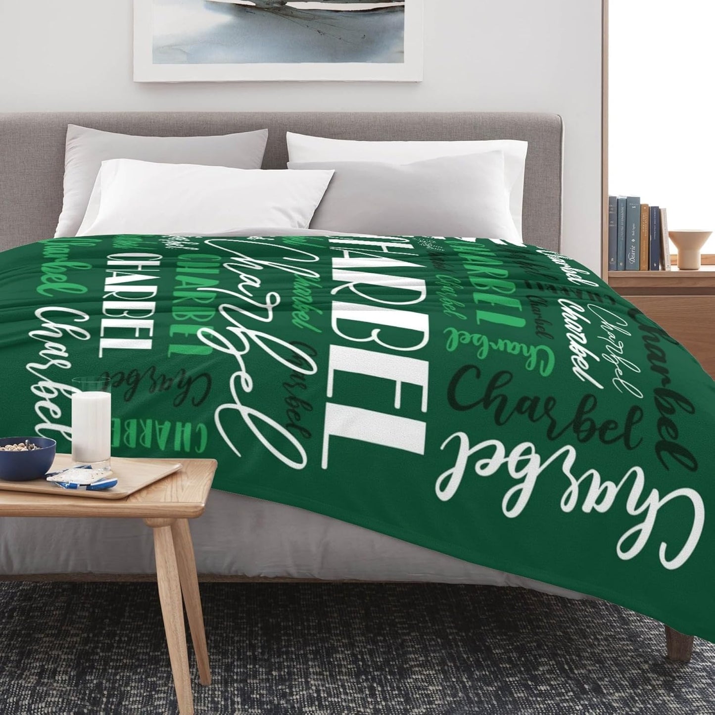 Name Blanket Personalized Blanket for Adult Kids Flannel Customize Throw Blanket Custom (Color 19, 40 x 50 Inches)