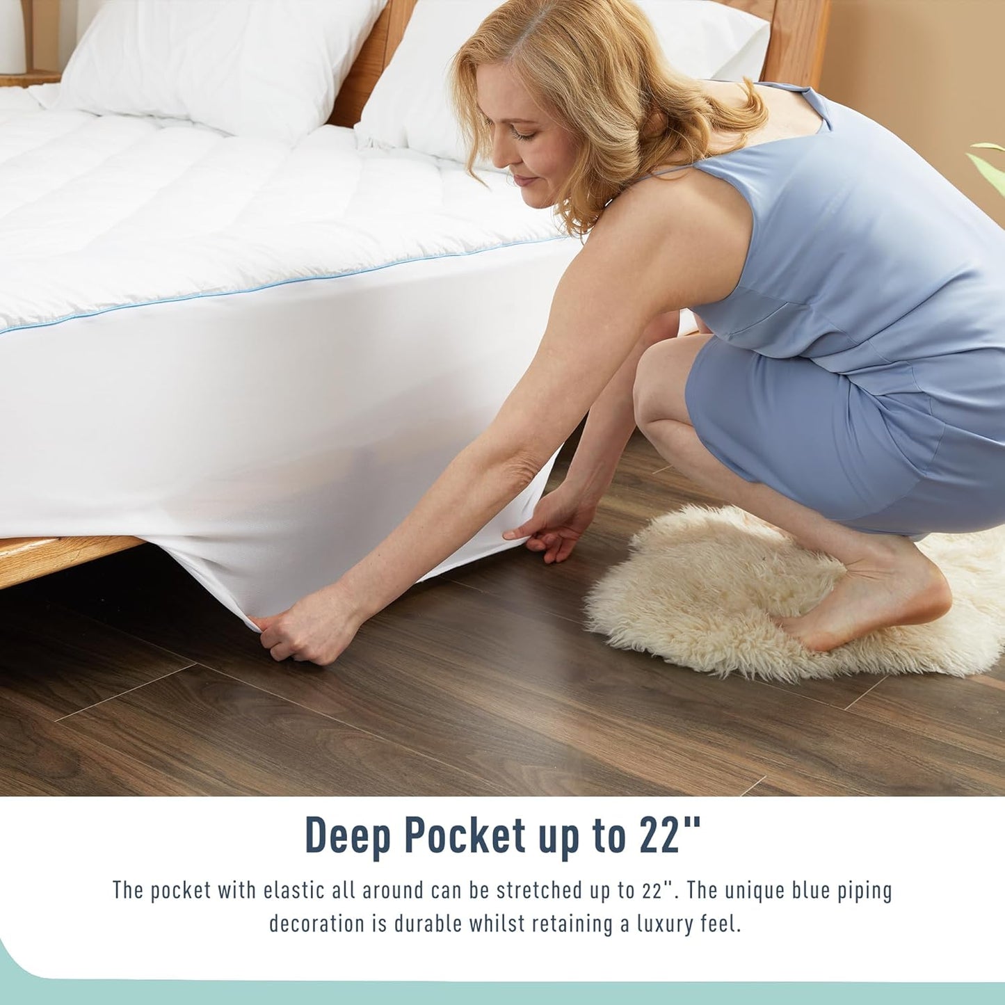 Twin Mattress Pad Extra Thick Cotton Mattress Topper for College Dorm Quilted Fitted Mattress Cover 18-22" Deep Pocket Down Alternative Pillow Top Fluffy & Breathable (39x75, White, Thick)