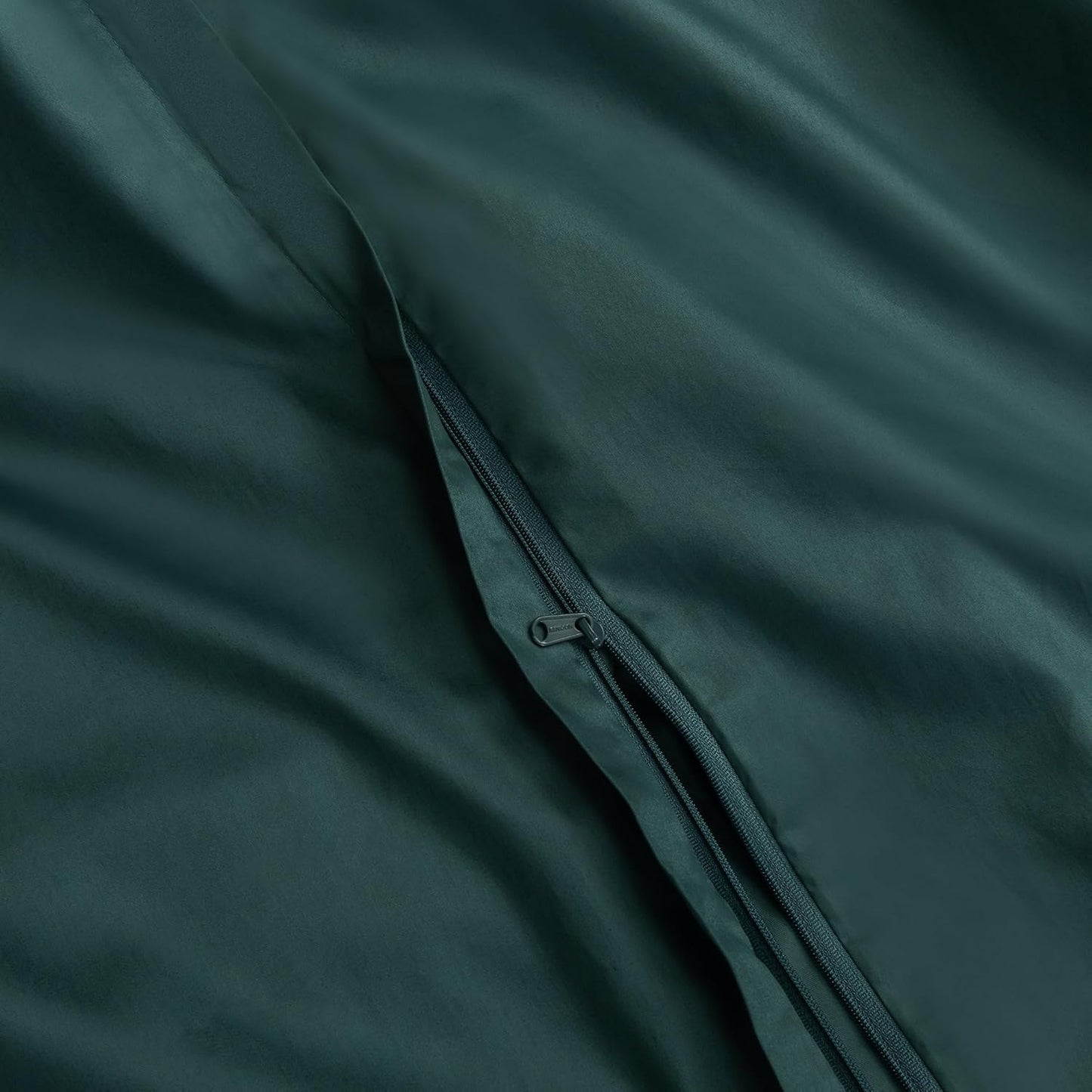 MooMee King Duvet Cover Set, 100% Extra Long Staple Cotton 600 Thread Count Sateen Silky Soft Breathable Durable Luxury Hotel Quality Bedding Set, 3 Pieces (Forest Green, King 104"x90")
