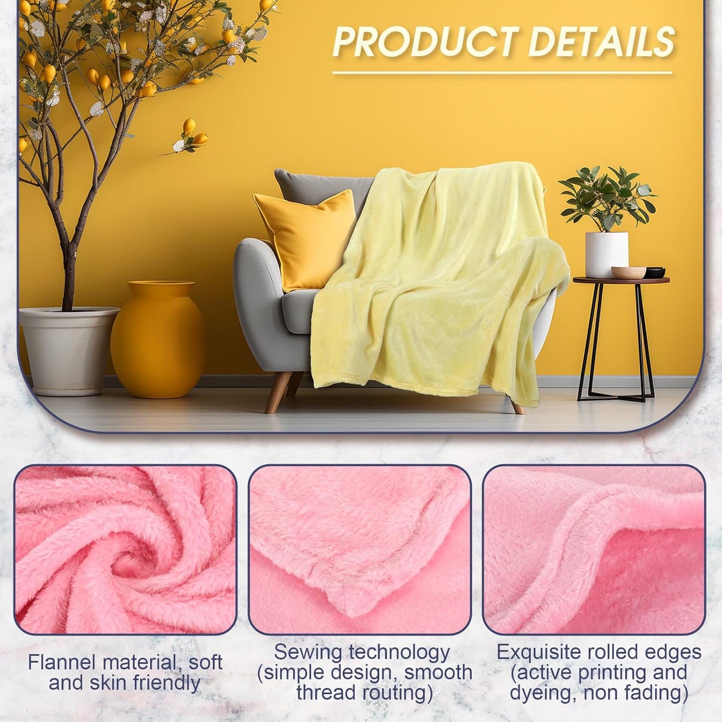 18 Pieces Fleece Blankets Bulk for Wedding 50 x 60 Inch Soft Lightweight Flannel Throw Blankets Bulk for Wedding Guests Home Outdoor Couch Sofa Bed Gifts(Multi Colors)