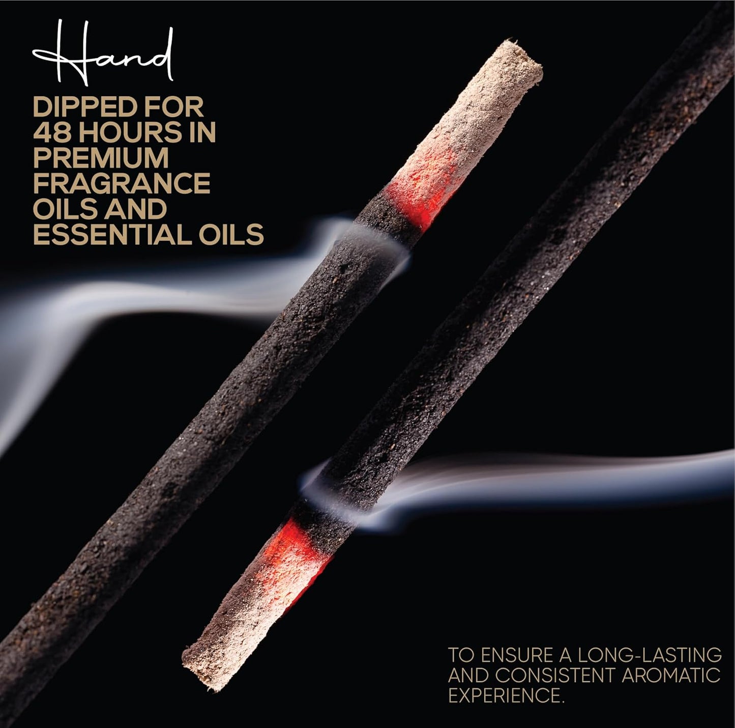 Black Sandalwood Incense Sticks 11" - Bulk 1 Bundle 85 to 100 Sticks - Smooth and Clean Long Burn Time, 45 to 60 Minutes.