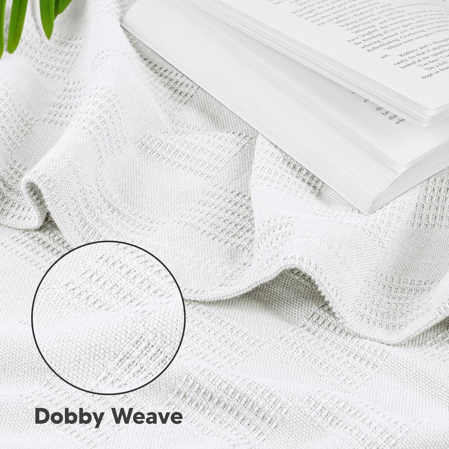 Utopia Bedding White 100% Cotton Blanket [Twin Size - 90x72 Inch] 350GSM Lightweight, Soft and Breathable Thermal Dorm Bed Blanket for All Seasons