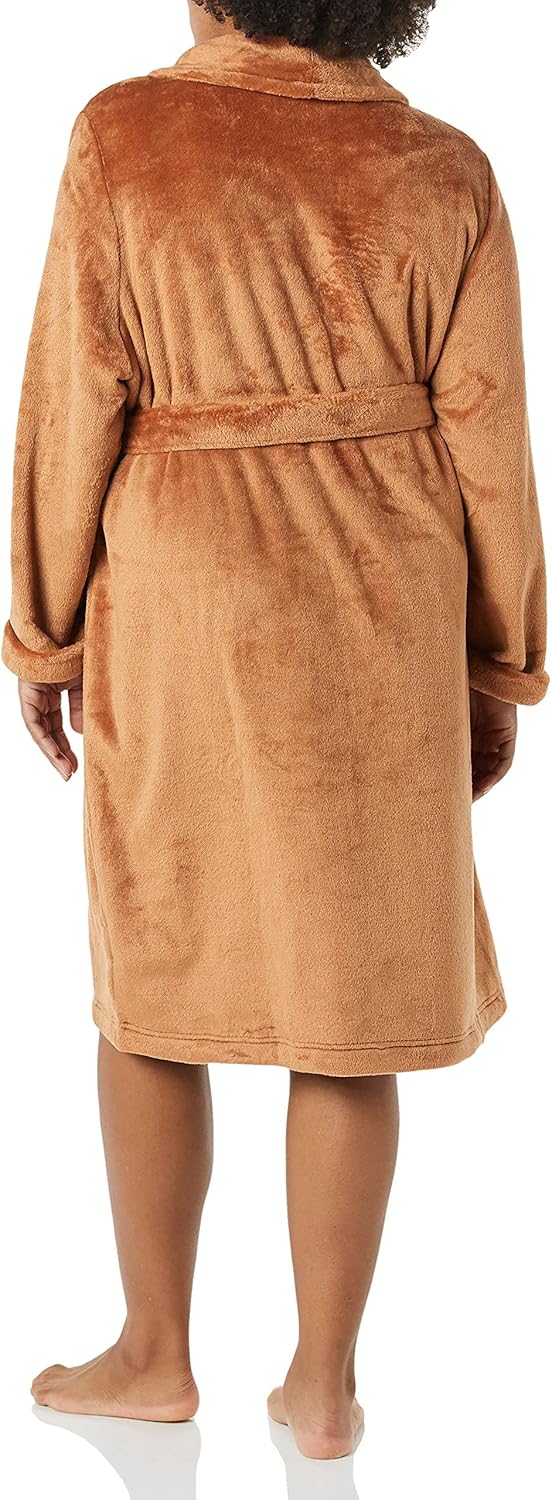 Amazon Essentials Women's Mid-Length Plush Robe (Available in Plus Size)