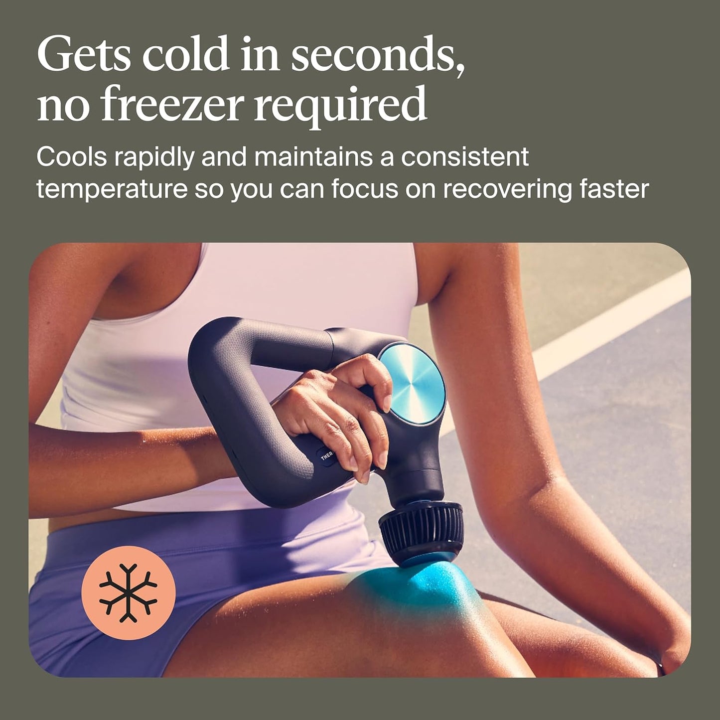 TheraGun Cold Attachment for PRO Plus Deep Tissue Massage Gun, Features 3 Cold Therapy Temperature Levels for Custom Pain Relief, Inflammation and Swelling Treatment (Only Compatible with Pro Plus)