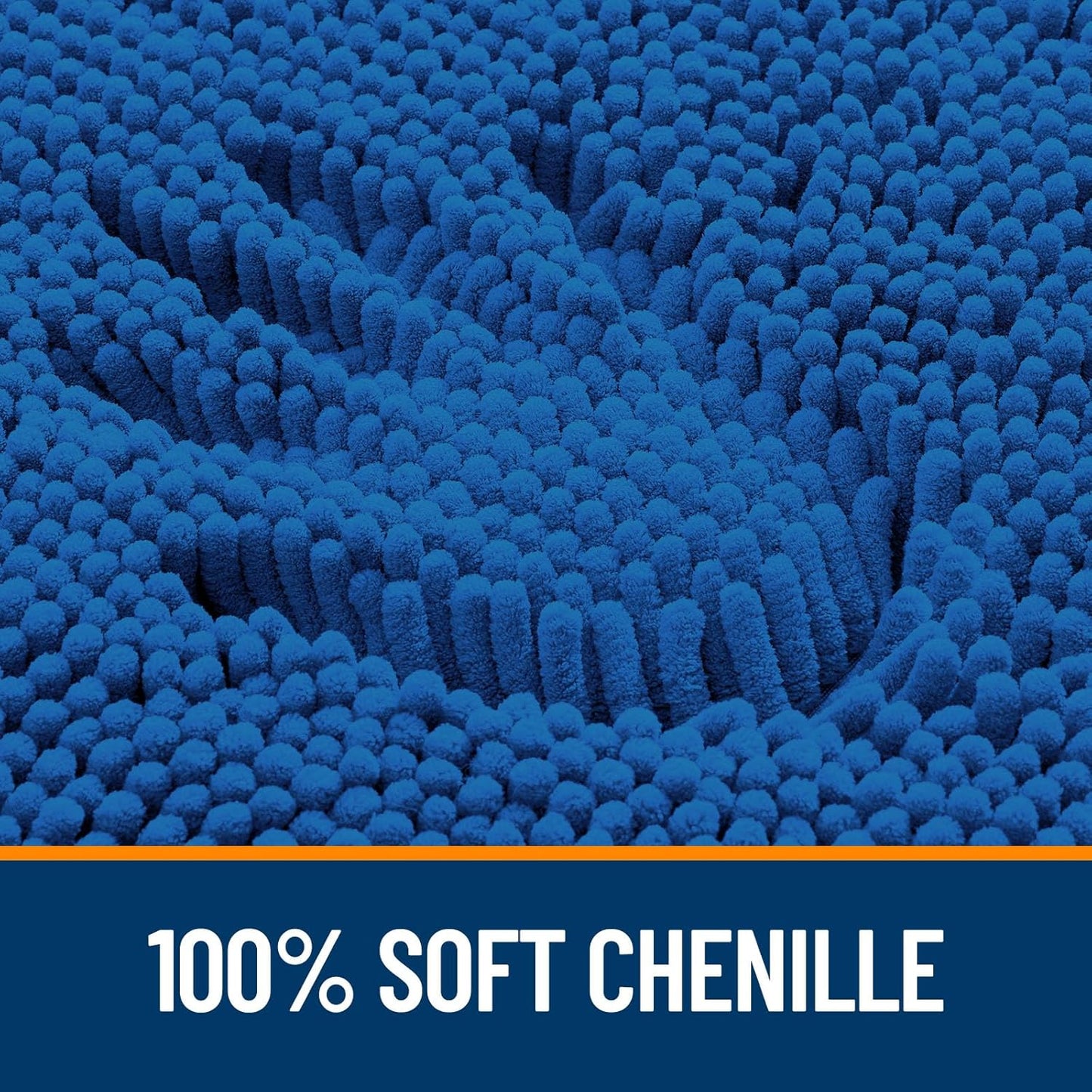OLANLY Bathroom Rugs 30x20, Extra Soft Absorbent Chenille Bath Rugs, Rubber Backing Quick Dry, Machine Washable Bath Mats for Bathroom Floor, Tub and Shower, Home Decor Accessories, Deep Navy Blue