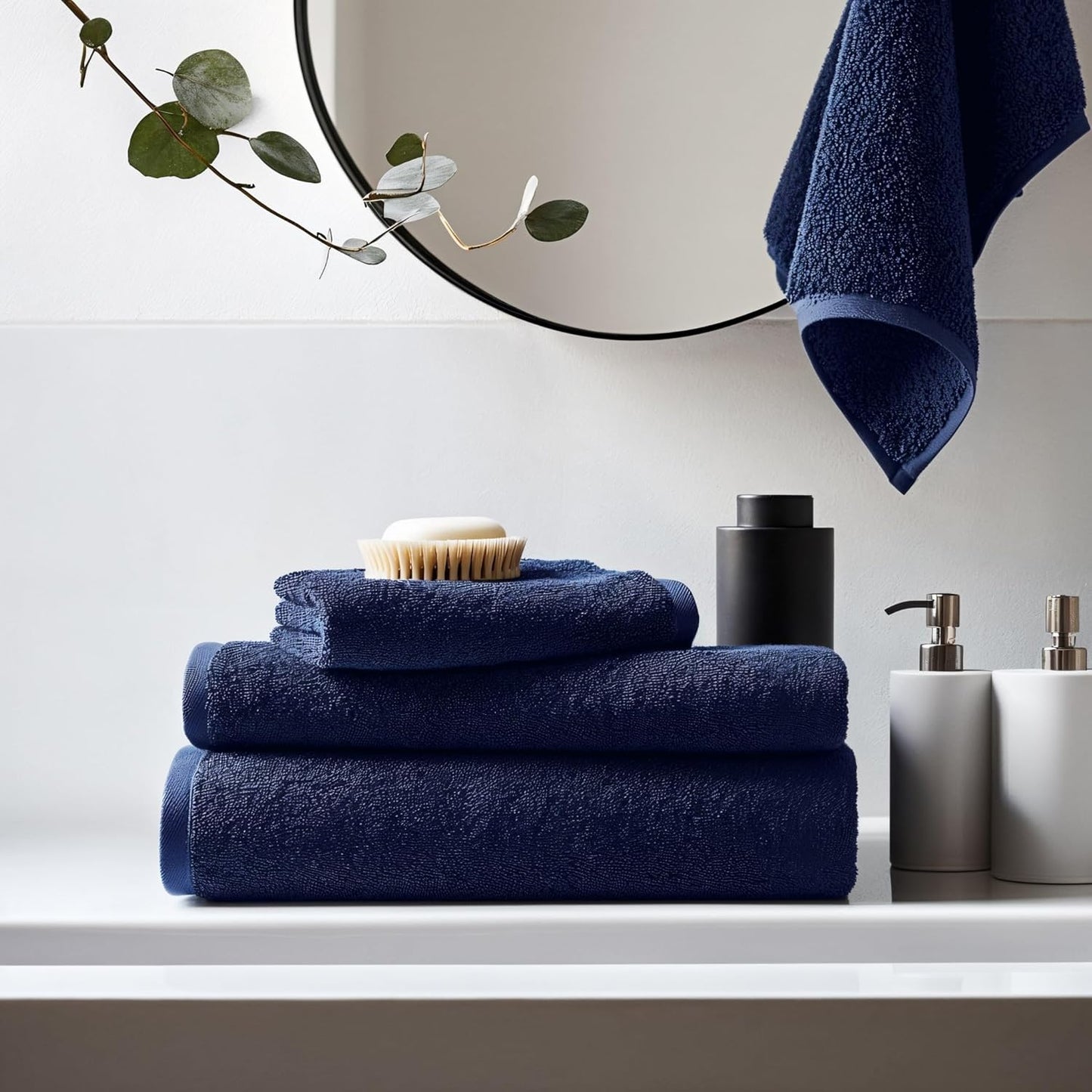 Italic Serene Ultraplush Cotton Washcloth Towel Set, 4 Soft Face Towels, Dusk, 800GSM, 100% Cotton, Heavy Duty, Resort Grade Towels (Dusk)