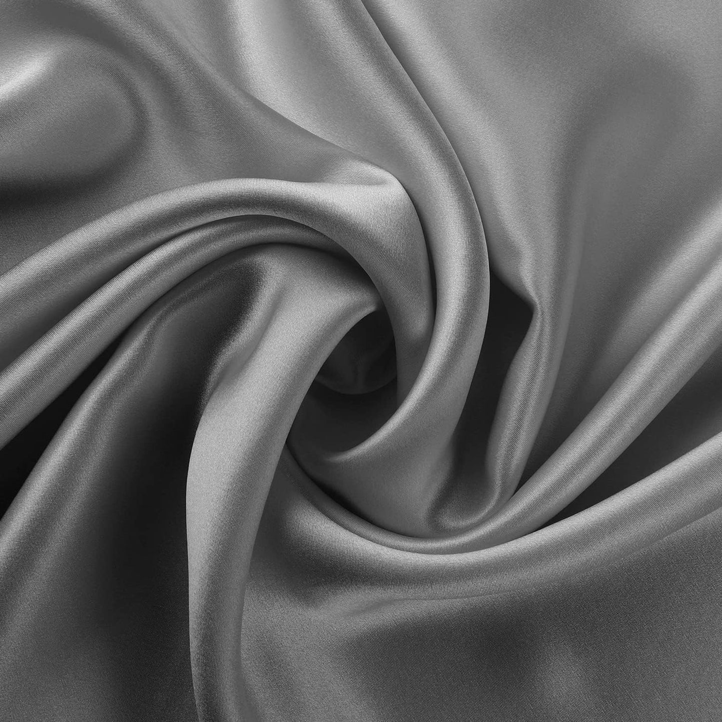 ALASKA BEAR Silk Pillowcase Envelope Closure, 22 Momme 100 Percent Long Overlap Sleeve Mulberry Silk Pillow Case Foldover Design, Machine Washable and NO Zipper, King (1, Iron Grey)