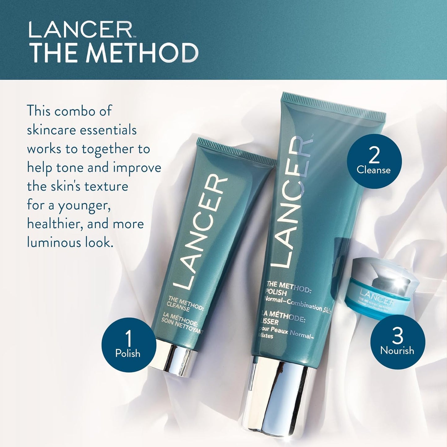 Lancer Skincare The Method: Nourish Women’s Anti-Aging Moisturizer with Hyaluronic Acid, Daily Face Moisturizer, Nourish Normal-Combination Skin, 0.75 Ounces
