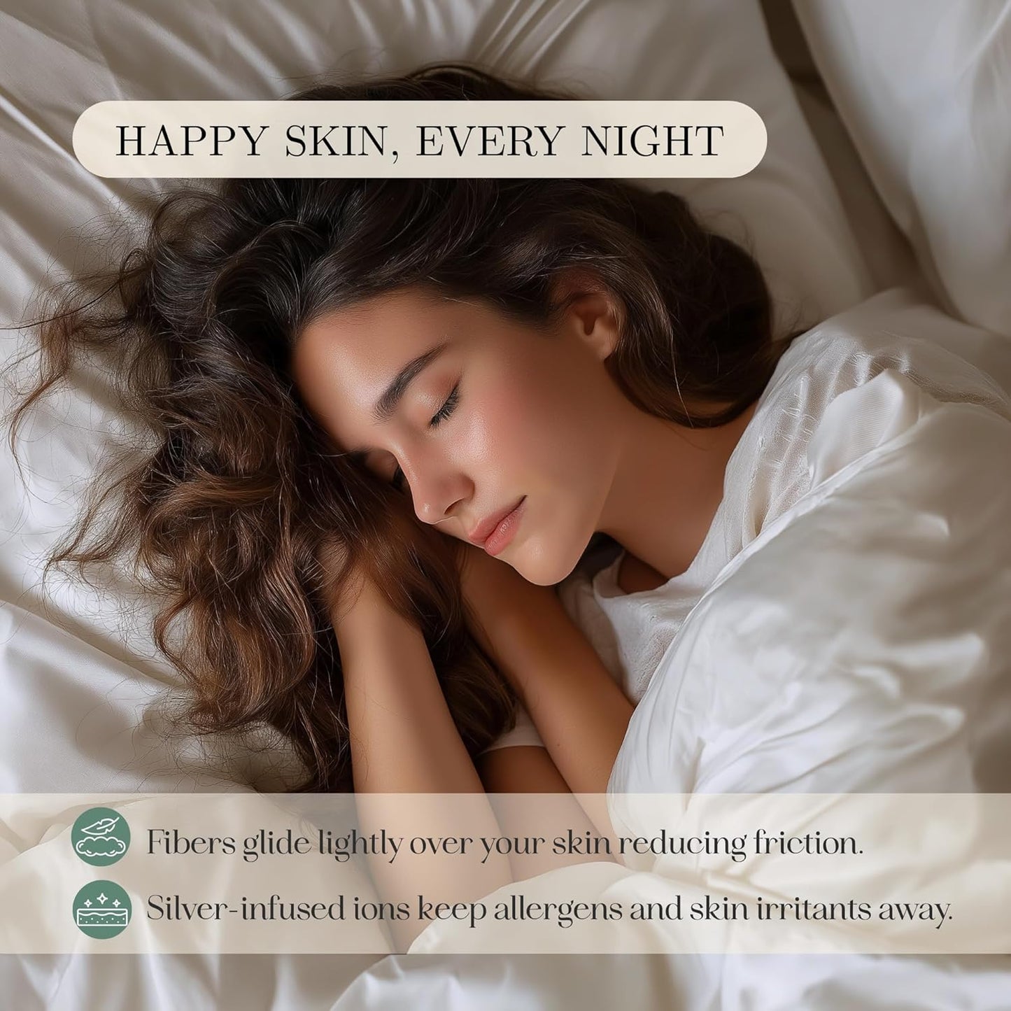 Eucalyptus Sheets - Infused with Silver for Anti-Odor, Softer Than Silk Fibers, More Cooling Than Cotton - Perfect for Hot Sleepers & Sensitive Skin - 100% Tencel Lyocell - Cali-King Sheet Set