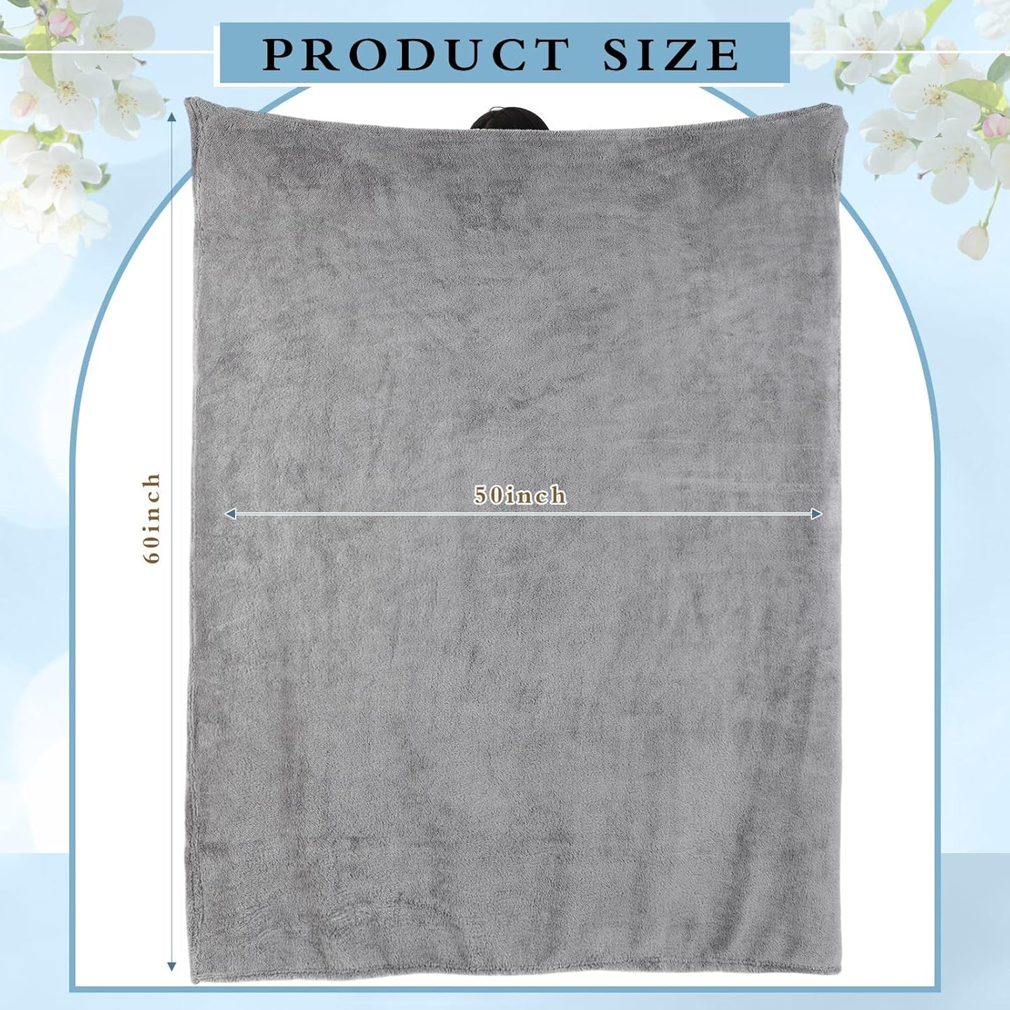 Tinideya 6 Pack Sherpa Fleece Throw Blankets Bulk 50"x 60" Soft Plush Wedding Throw Blankets for Couch Sofa Spa Sleepover Party Favor Supplies Travel Guest Room Home Decor (Gray)