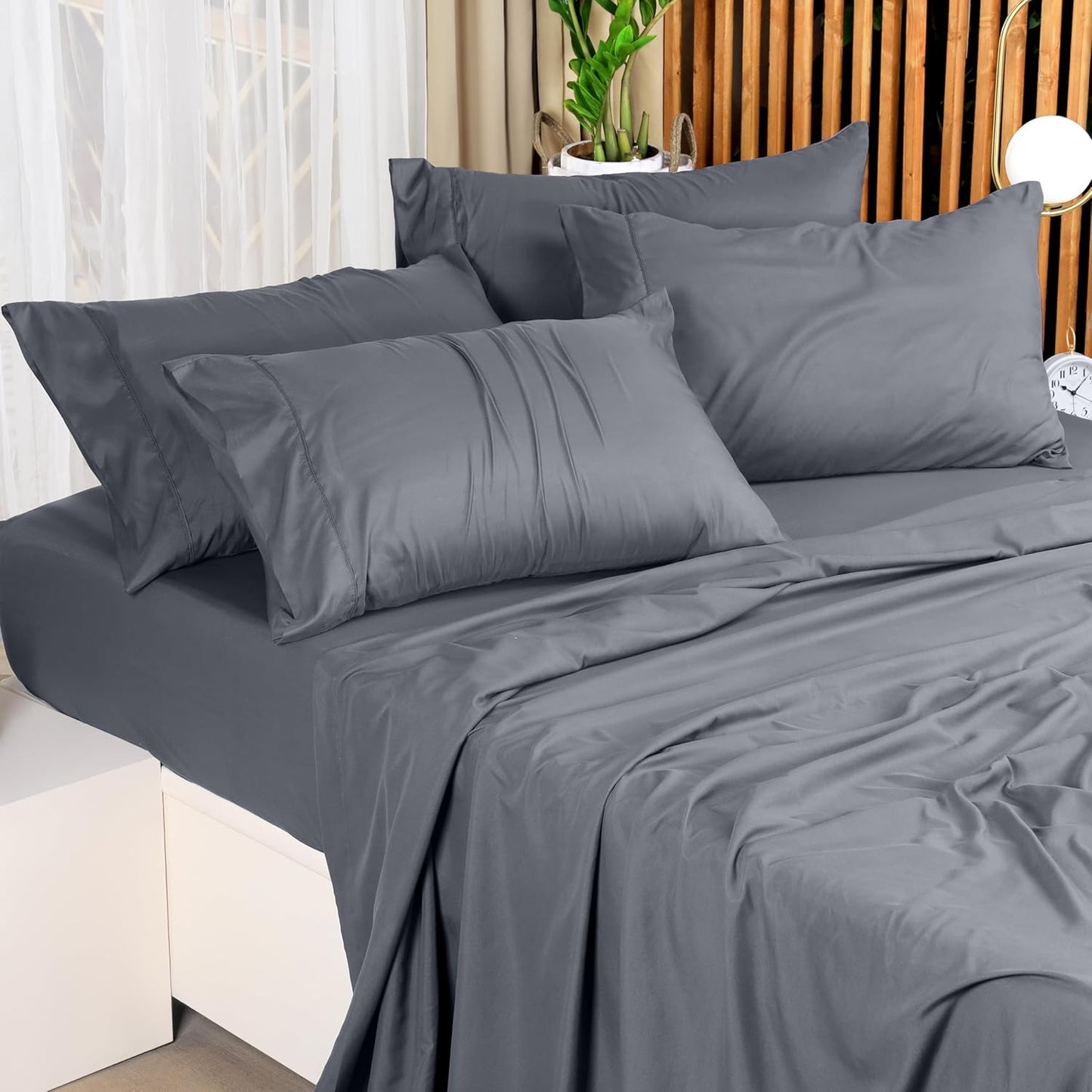 Utopia Bedding Full Bed Sheets Set - Pack of 10 Sheet Sets - Perfect for Spa, Hotel, & Guest Bedroom - Brushed Microfiber - Shrinkage and Fade Resistant - Easy Care (Grey)