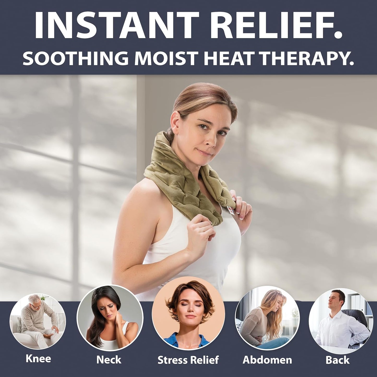 Core Products MicroBeads Moist Heat Therapy Pack - Great Holiday Gift - Cervical 5" X 25"