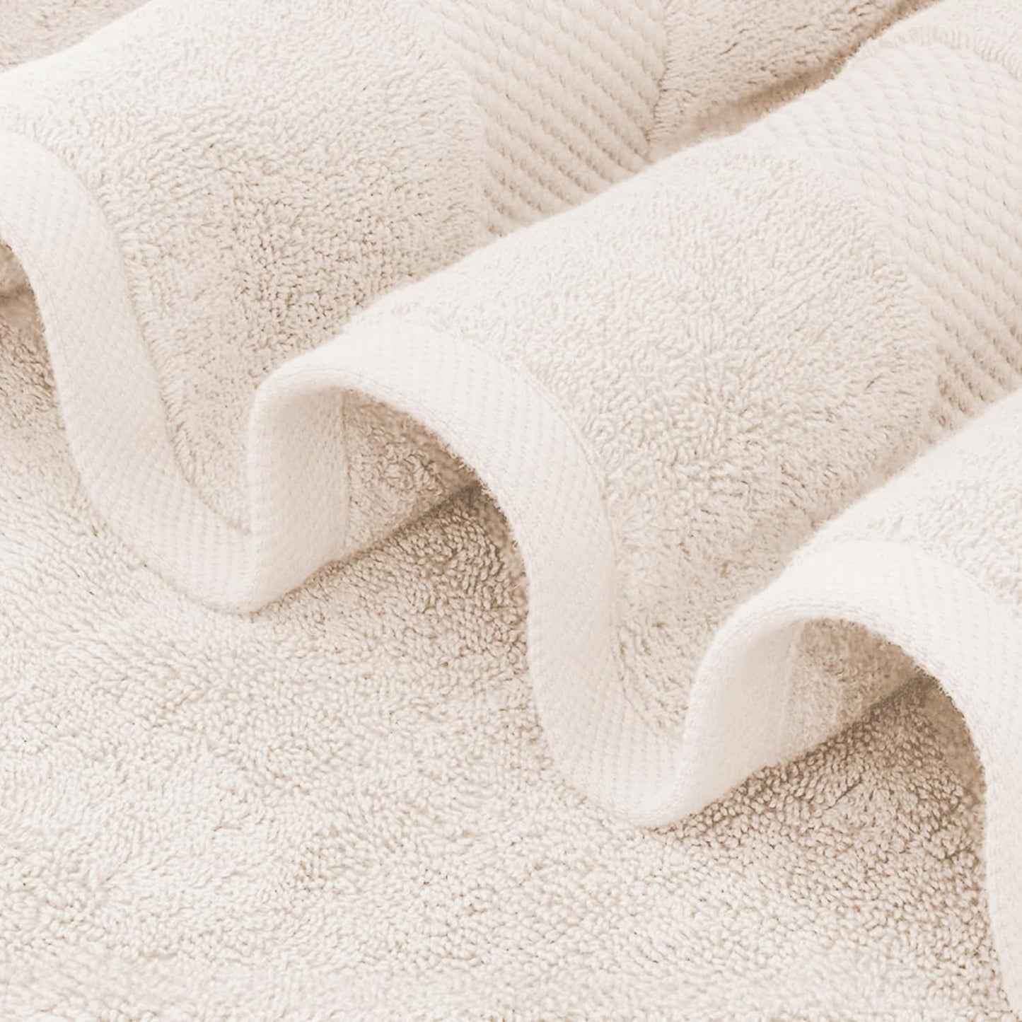 Delara 100% Organic Cotton Towels 650 GSM Plush Feather Touch Quick Dry Hand Towel, Pack of 6 GOTS Certified, Oeko-Tex Green Certified, Organic Cotton Hand Towel, 20"X30"
