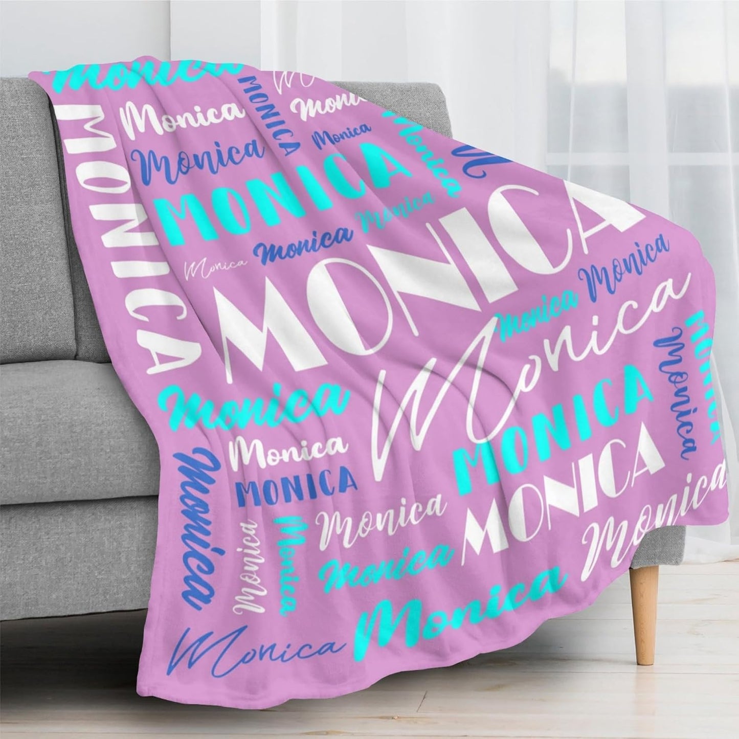 Name Blanket Personalized Blanket for Adult Kids Flannel Customize Throw Blanket Custom (Color 27, 30 x 40 Inches)