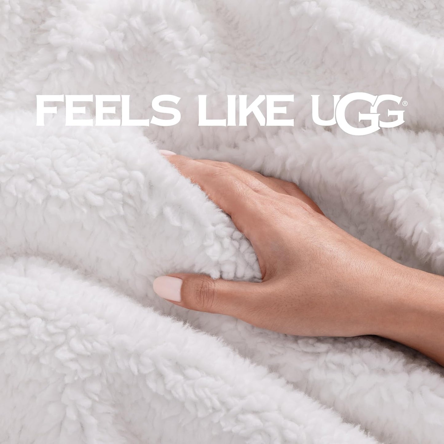 UGG Bliss Throw Blanket Plush Soft Fleece Fluffy Blankets for Bed or Couch Oversized Warm Reversible Machine Washable Medium Weight Home Decor Giftable Throw, 50-inch x 70-inch, Quartz Pink