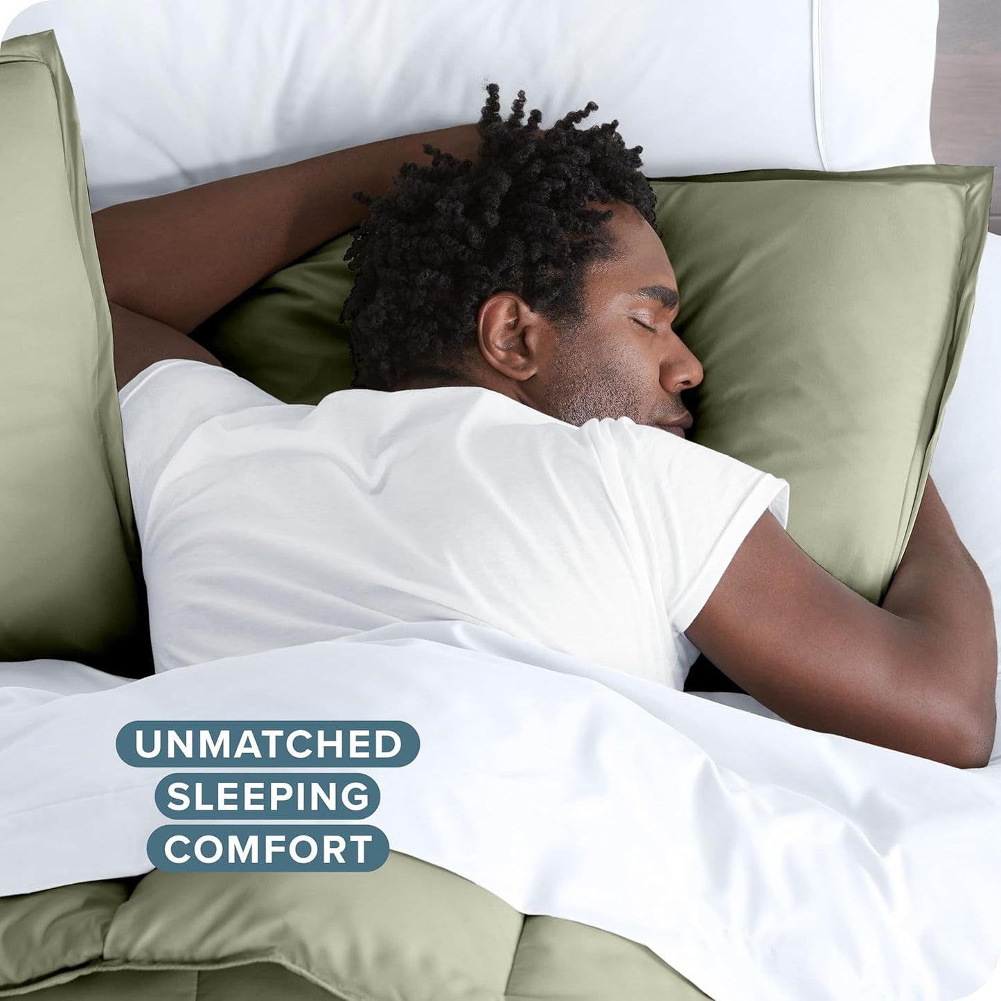Bare Home Bedding Duvet Cover Queen Size - Premium 1800 Super Soft Collection - Lightweight, Cooling - Soft Breathable Bedding Duvet Cover (Queen, Sage)