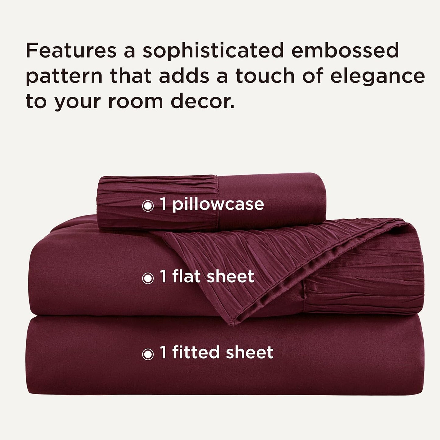 Bedsure Twin XL Sheet Sets Dorm Bedding - 3 Pieces Soft Extra Long Twin Sheets, Hotel Luxury, Easy Care Microfiber for Women, Men, Red