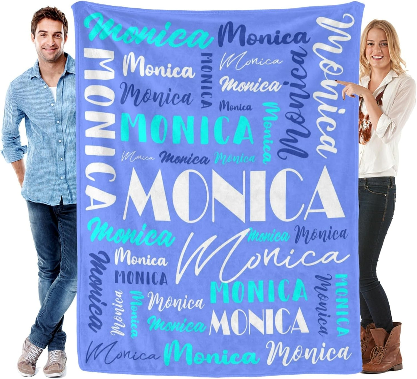 Name Blanket Personalized Blanket for Adult Kids Flannel Customize Throw Blanket Custom (Color 26, 30 x 40 Inches)