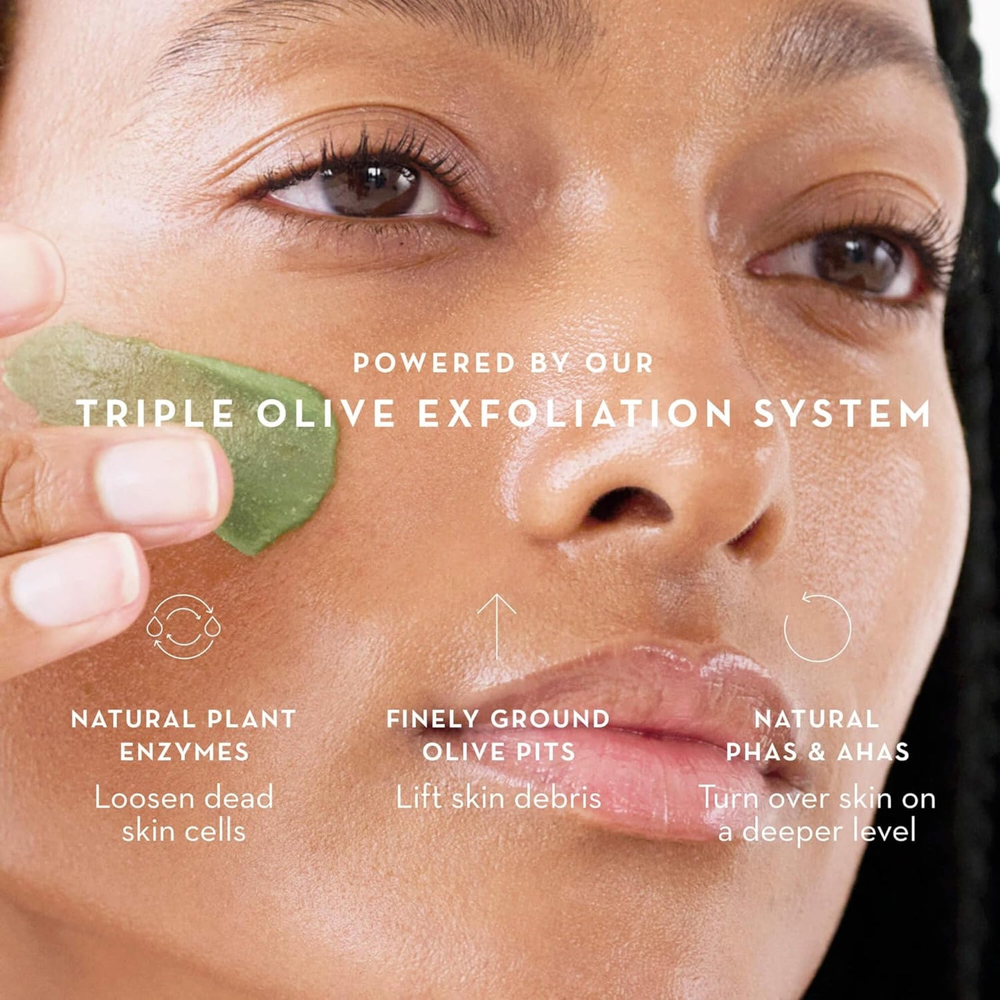 Furtuna Skin Triple Action Exfoliator - Olive-Infused Facial Scrub, Smooths, All Skin Types, Vegan, 80ml