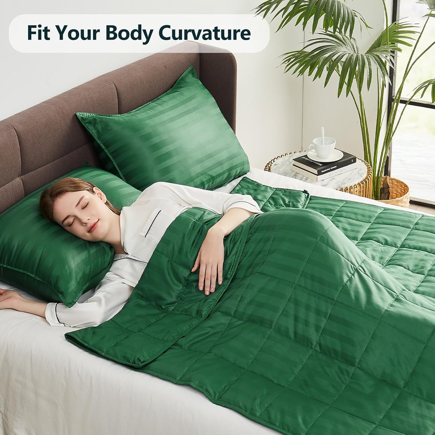 Weighted Blanket Kids (36"x48" 3lbs),Ultra Soft and Cozy Cooling Weighted Blanket Kids,Heavy Blanket with Machine Washable Soft Blanket, Forest Green