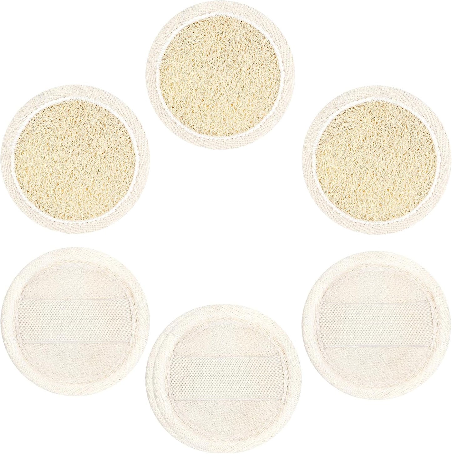 6Pcs Face Loofah, Face Loofah Scrub Pad, Natural Exfoliating Face Scrubber for Men Women Bath Shower