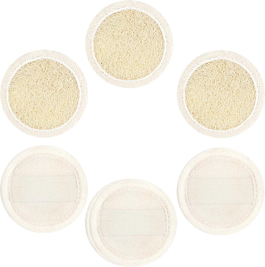 6Pcs Face Loofah, Face Loofah Scrub Pad, Natural Exfoliating Face Scrubber for Men Women Bath Shower