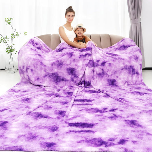 Fleece Throw Blanket Cozy Soft Lightweight Throw Blankets Warm Plush Purple Fall Blankets and Throws Couch Sofa Bed Camping Travel Picnic Outdoor Blanket Bedding Kid Baby Boys Girls Adults 60x80 in