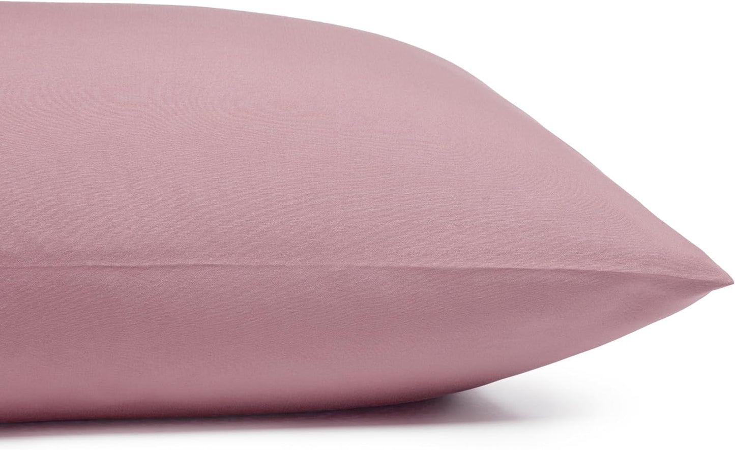 Amazon Basics Lightweight Microfiber 4-Piece Bed Sheet Set, Rose, Solid, Full