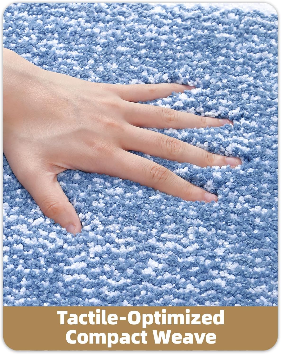 Color&Geometry Small Bath Mats for Bathroom Simple and Stylish, 16"x24" Light Blue Bathroom Rugs, Non Slip, Absorbent, Soft, Washable, Microfiber Bathmat Shower Mat Outside Shower