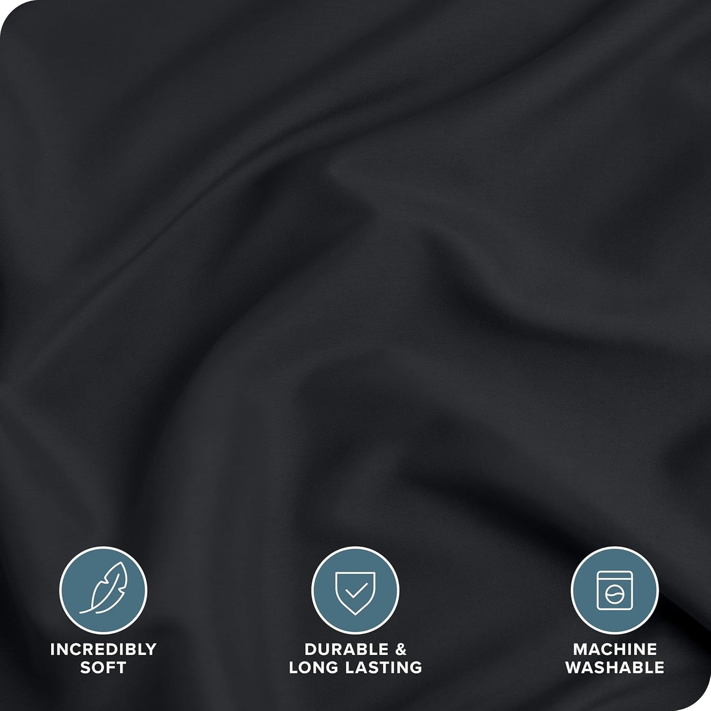 Bare Home Bedding Duvet Cover Oversized King Size - Premium 1800 Super Soft Collection - Lightweight, Cooling Duvet Cover - Soft Breathable Bedding (Oversized King, Black)