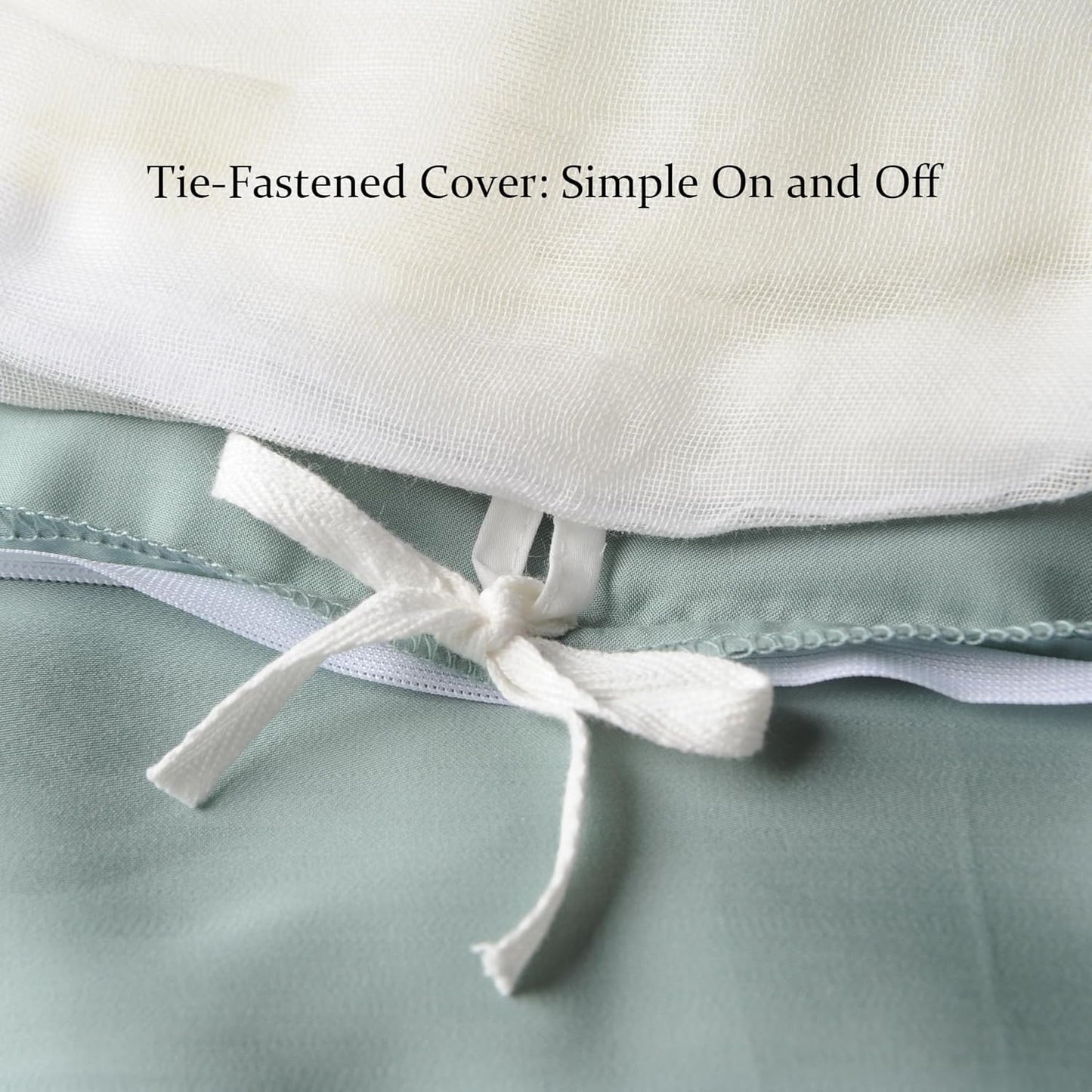 CUDDLE DREAMS Silk Filled Comforter for All Season, Detachable Tencel Duvet Cover for Easy Care, Naturally Breathable (Celadon, Twin)