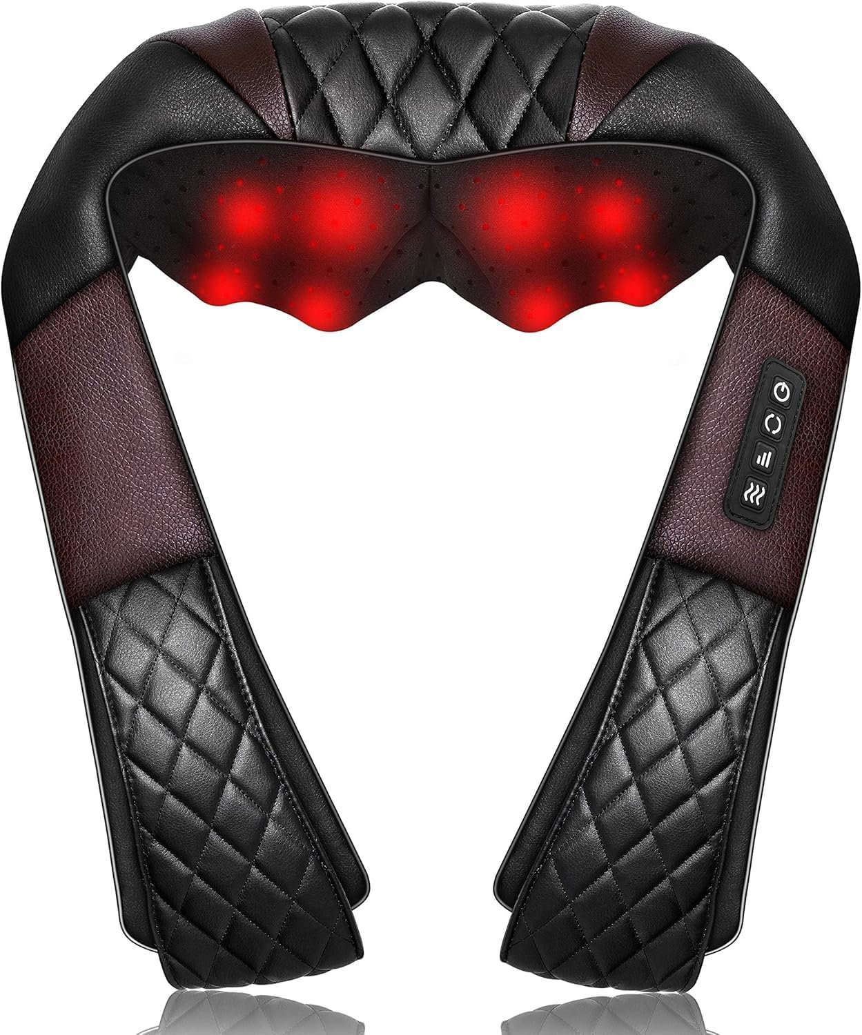 Shiatsu Neck and Back Massager with Heat, Electric Deep Tissue 4D Kneading Massage Pillow for Shoulder, Leg, Body Muscle Pain Relief - Best Gifts for Women Men Mom Dad