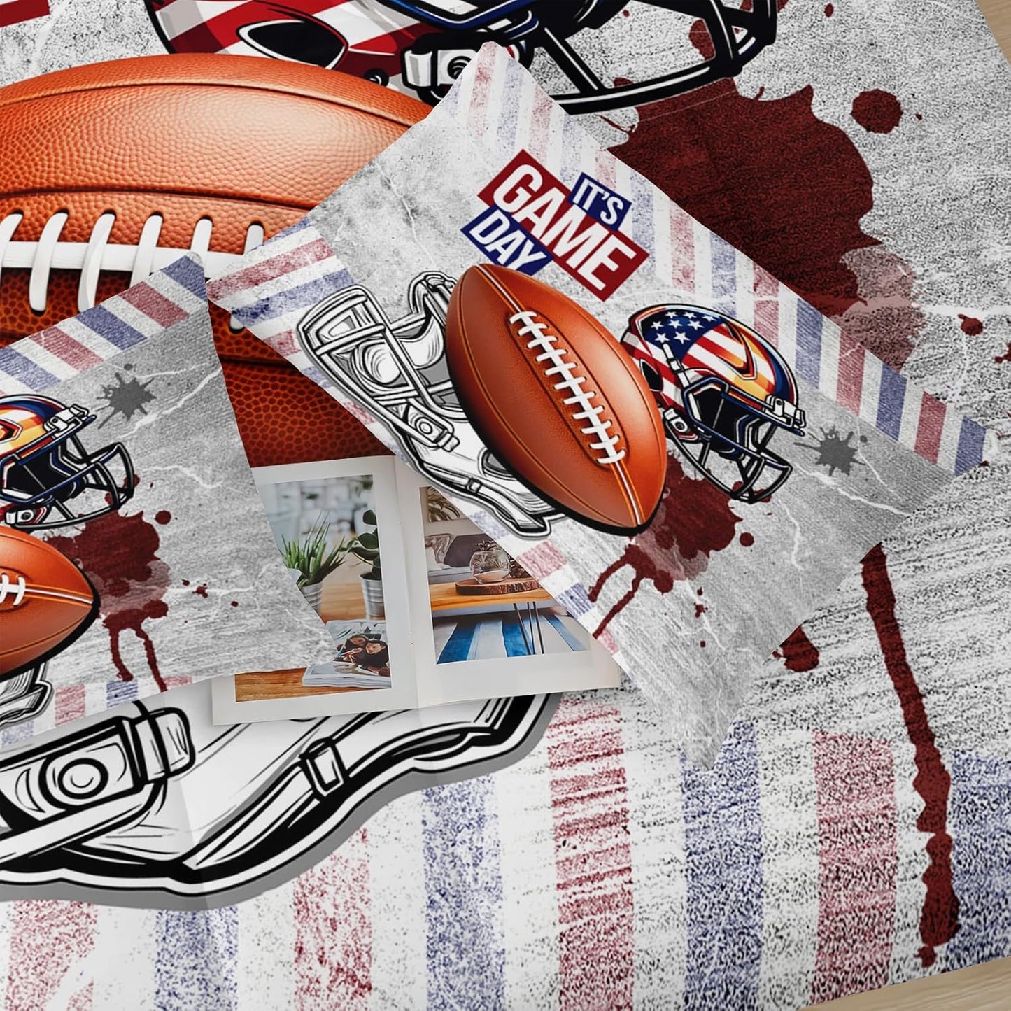 Full Size Kids Comforter Sets Boys Football，Sport Themed Full Size Bedding，Sport Quilt for Boys