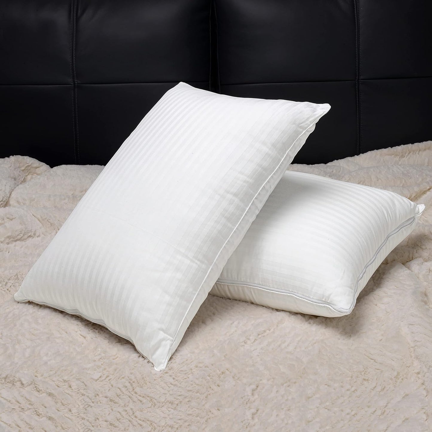 EverSnug Adjustable Pillows for Sleeping, Cooling Support, Set of 2 (Queen, Down Alternative)