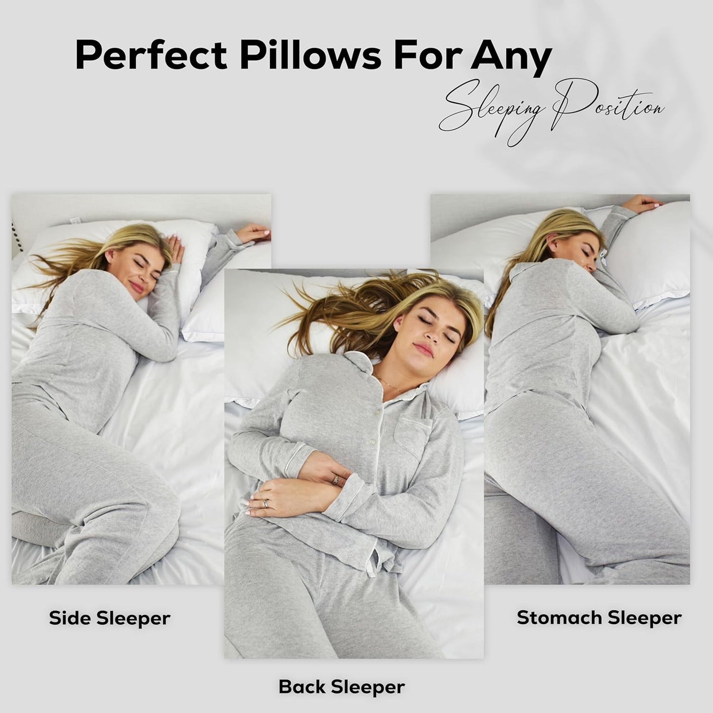 GOLD TEXTILES Pillows Queen Size Set of 2 (18x26 Inches)- Gusseted Hotel Quality Medium Firm Pillow - Plush Fiber Filling for Back & Side Sleeper, Easycare (White, 18x26)