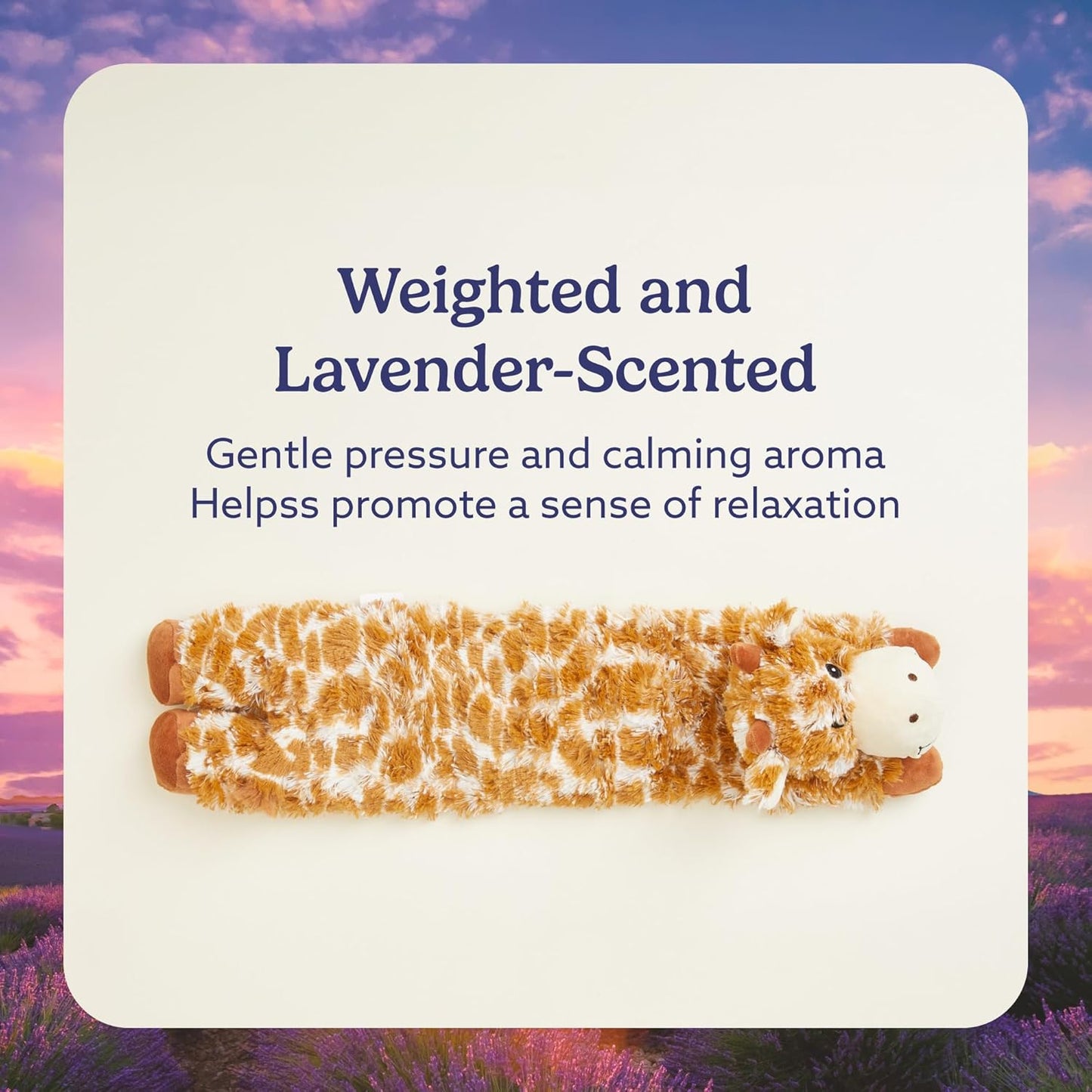 warmies Microwavable Neck & Shoulder Wrap - Heating & Cooling Plush Pad for Calming Relaxation - Weighted & Heated Neck Warmer with Scented Lavender - Microwave Heat Pad for Aches & Pain – Giraffe